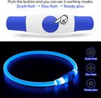 Light up Dog Collar,  USB Rechargeable Led Flash Dog Necklace