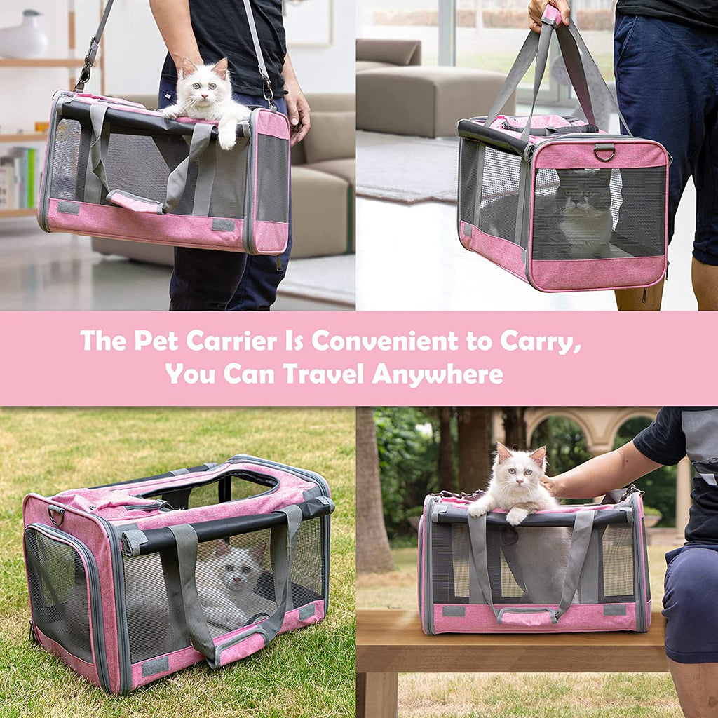 Soft-Sided Pet Carrier for Medium to Large Cats and Puppies