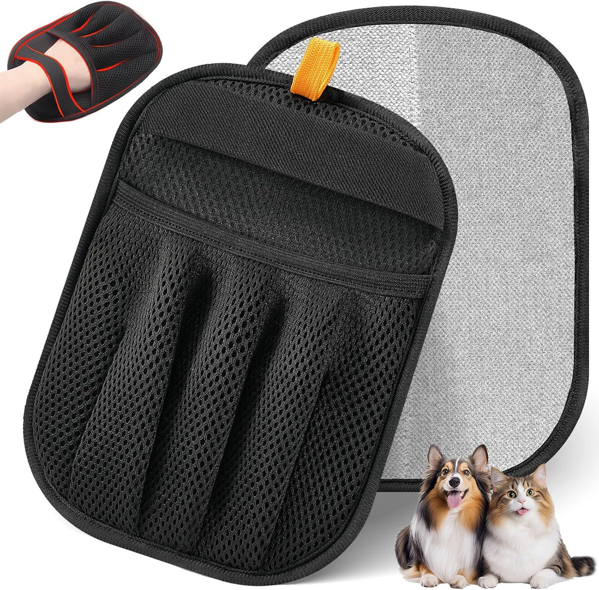 Electrostatic Reusable Pet Hair Removal Glove for Cats and Dogs