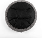Luxurious Round Donut Pet Bed for Cats and Small Dogs - 20-Inch Anti-Slip & Water-Resistant Cushion, Soft Durable Fabric in Gray