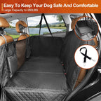 Premium Dog Car Seat Cover and Hammock for Backseat Protection in Cars, Trucks, and SUVs
