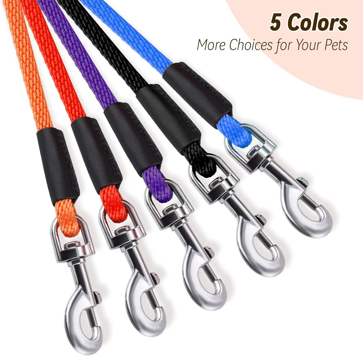 30-Foot Check Cord Dog Leash for Obedience, Recall Training, and Tracking