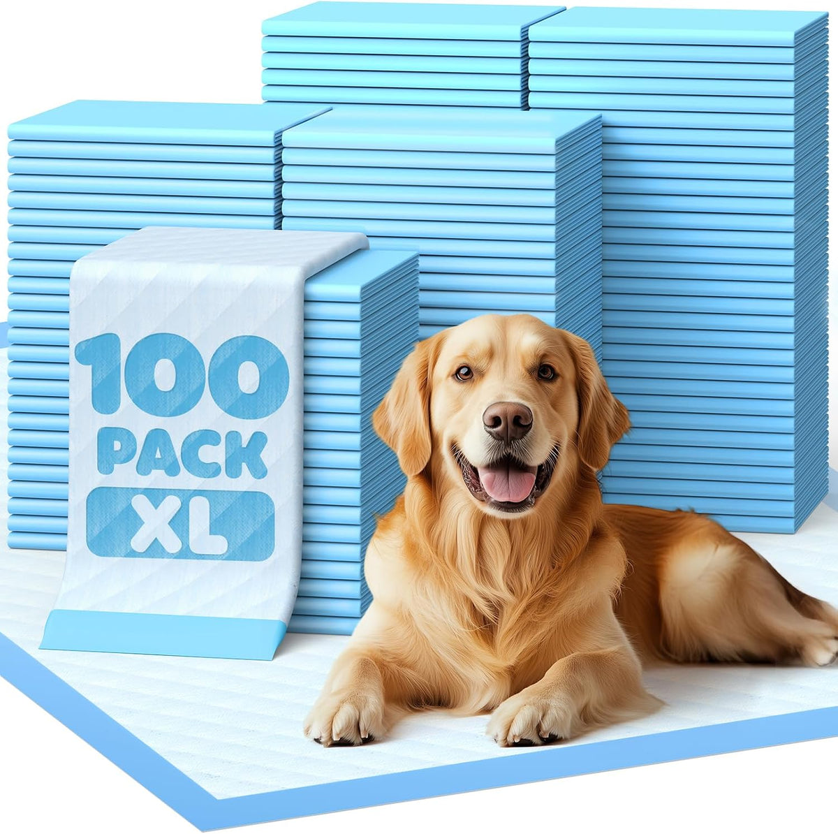 Puppy Pads for Dogs, 34X28 In, 6-Layer Leakproof, 50-Pack