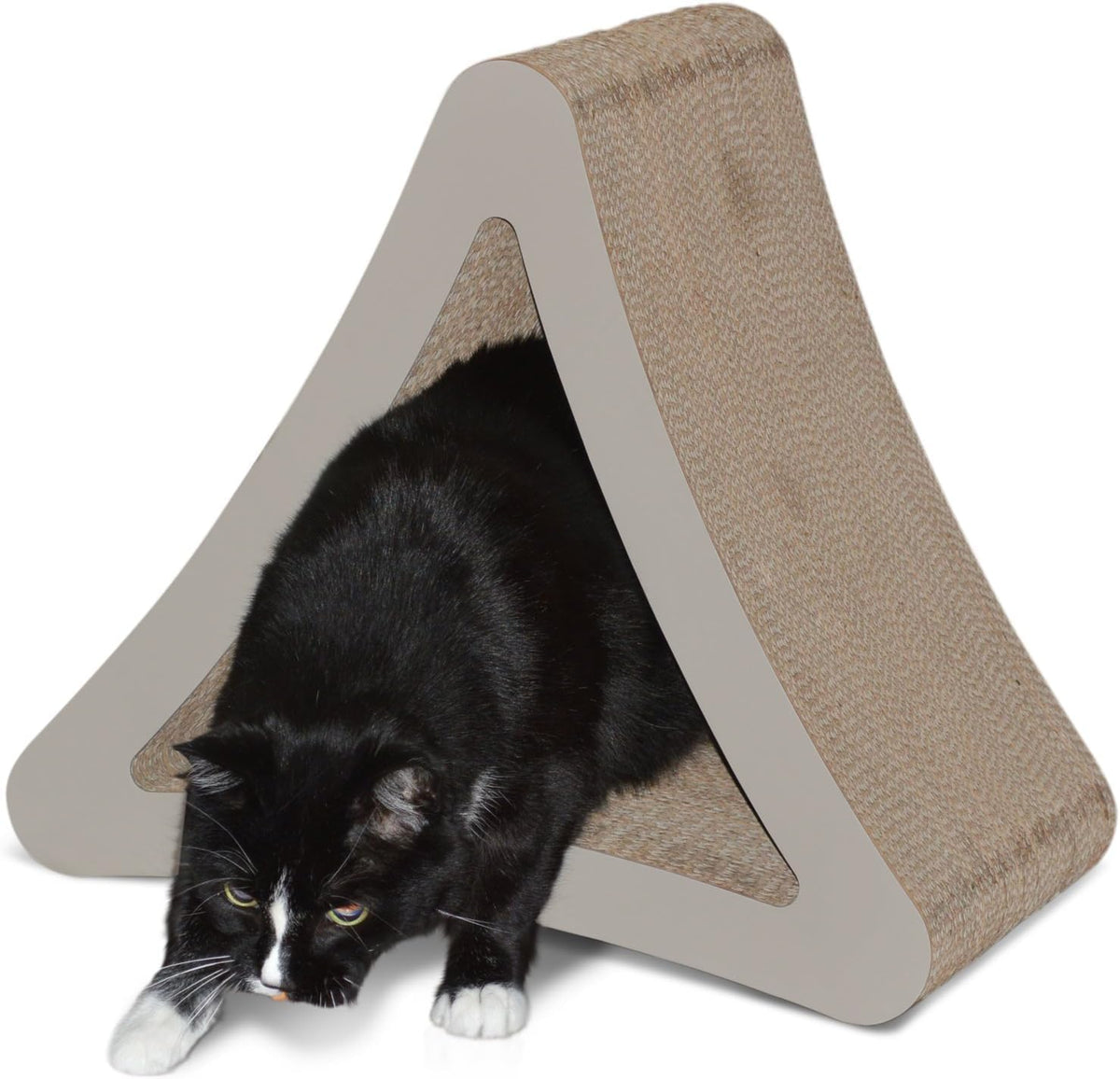 Vertical Cat Scratching Post - 3 Sided Design, 18" x 10.5" x 15.9"