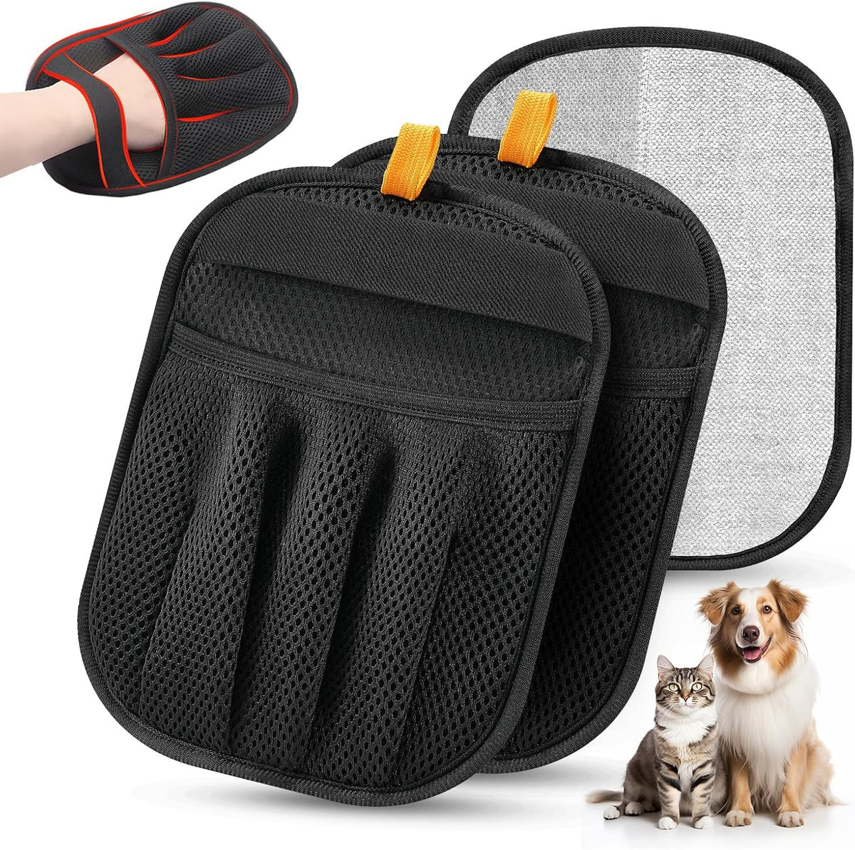 Electrostatic Reusable Pet Hair Removal Glove for Cats and Dogs