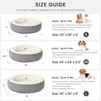 Luxurious Round Donut Pet Bed for Cats and Small Dogs - 20-Inch Anti-Slip & Water-Resistant Cushion, Soft Durable Fabric in Gray