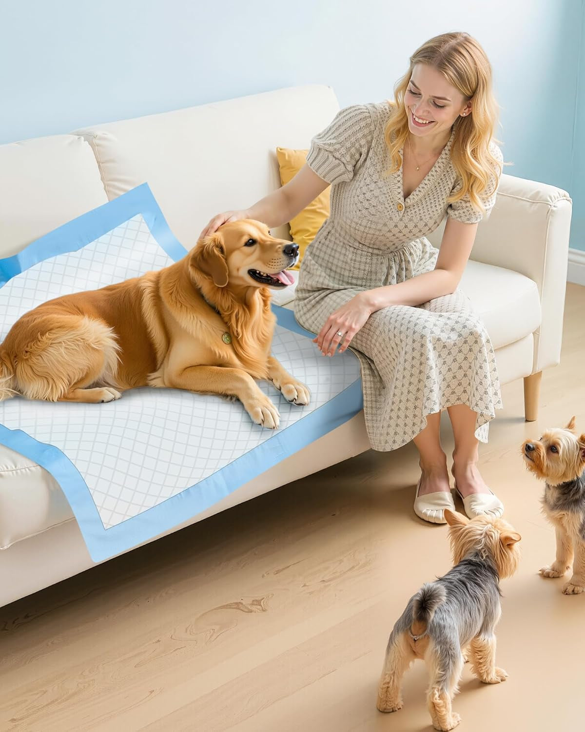 Puppy Pads for Dogs, 34X28 In, 6-Layer Leakproof, 50-Pack