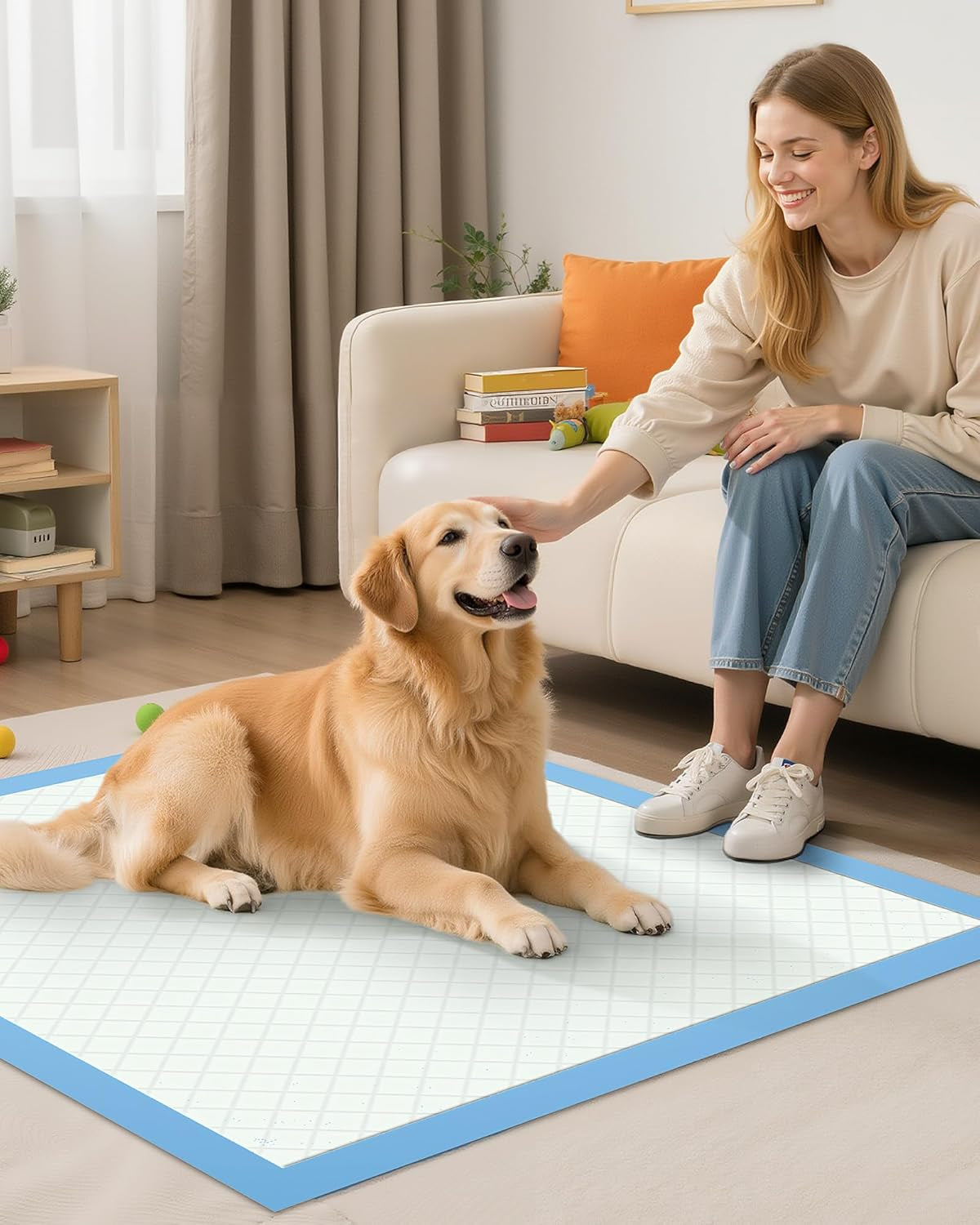 Puppy Pads for Dogs, 34X28 In, 6-Layer Leakproof, 50-Pack