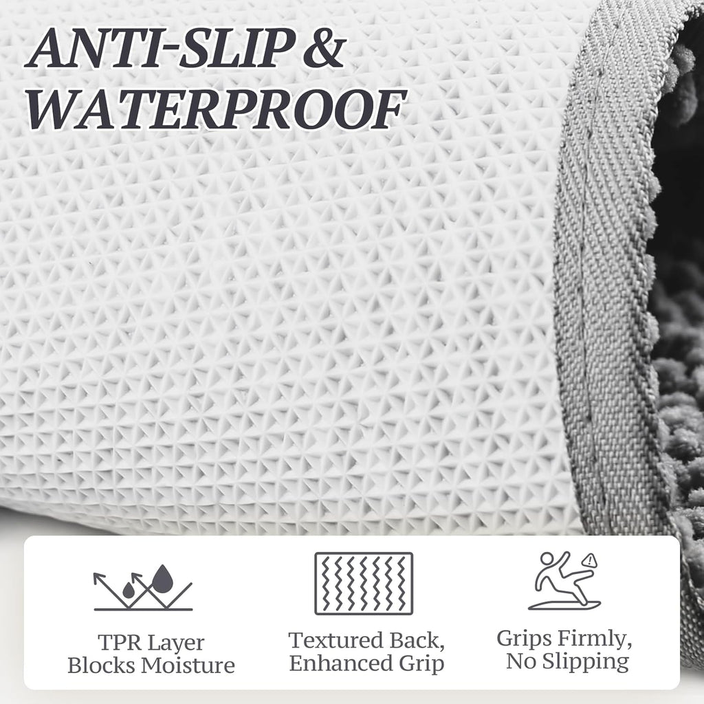 Absorpmax Dog Door Mat for Muddy Paws, 31" x 20", Grey