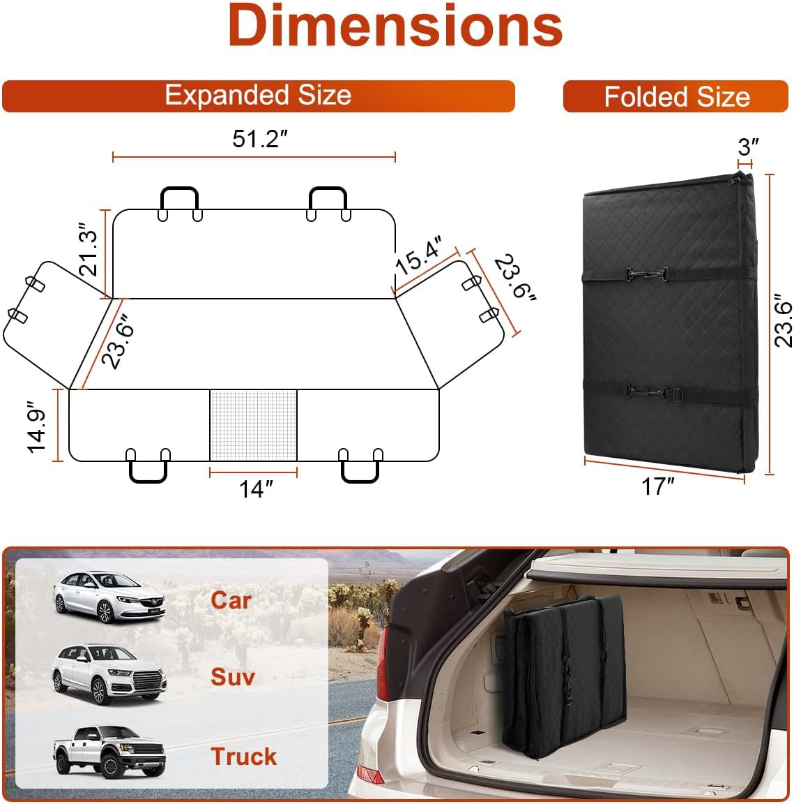 Premium Dog Car Seat Cover and Hammock for Backseat Protection in Cars, Trucks, and SUVs
