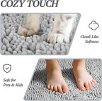 Absorpmax Dog Door Mat for Muddy Paws, 31" x 20", Grey